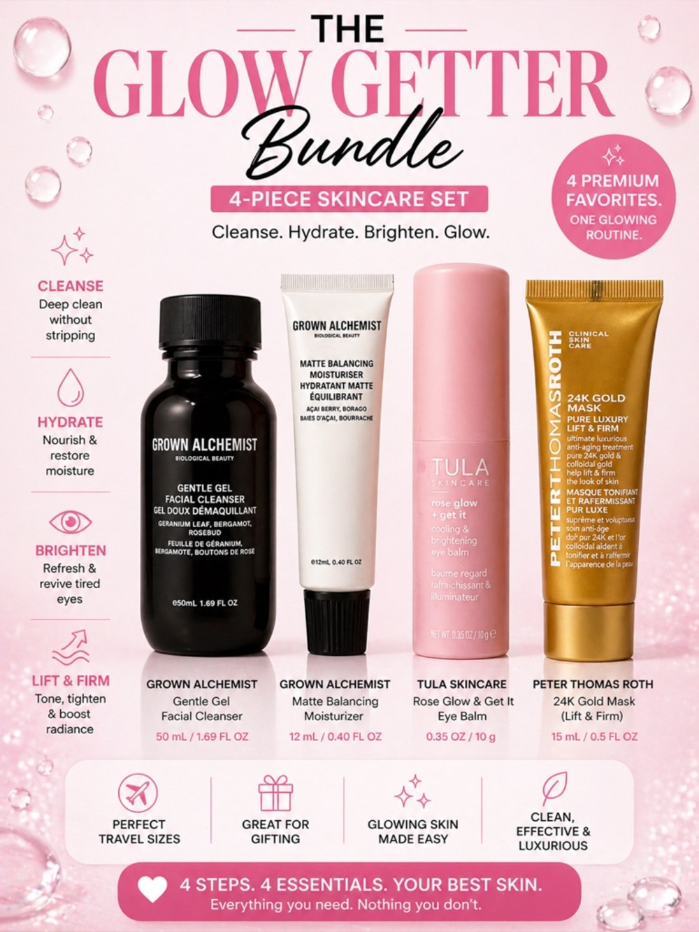 THE GLOW GETTER BUNDLE ✨

4-PC LUXURY SKINCARE SET